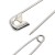 085120 - Safety Pins with coil No. 0-3 silver col 27/38/50 mm