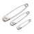 085120 - Safety Pins with coil No. 0-3 silver col 27/38/50 mm