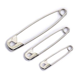 085120 - Safety Pins with coil No. 0-3 silver col 27/38/50 mm